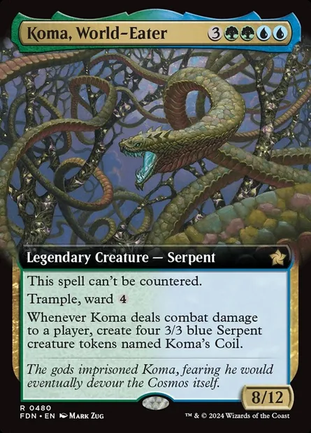 Koma, World-Eater, Magic card FDN 480 — Foundations set