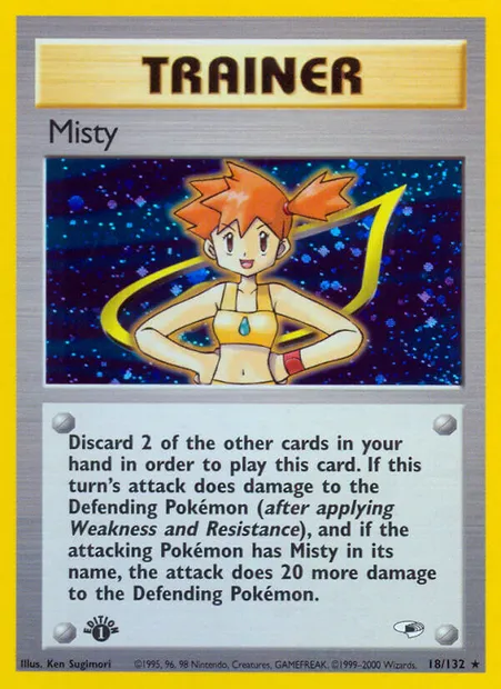 Misty, Pokémon card GH 18 — Gym Heroes set