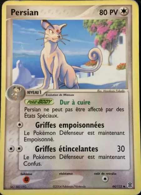 Persian, carte Pokémon RG 44 — extension EX Rouge Feu & Vert Feuille