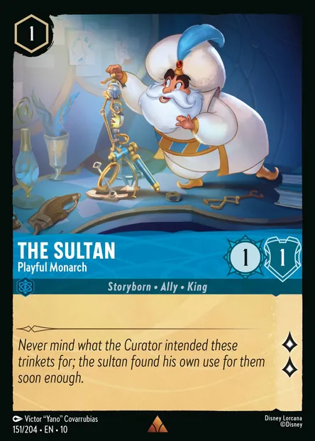 The Sultan - Playful Monarch, Disney Lorcana card CH10-151 — Whispers in the Well set
