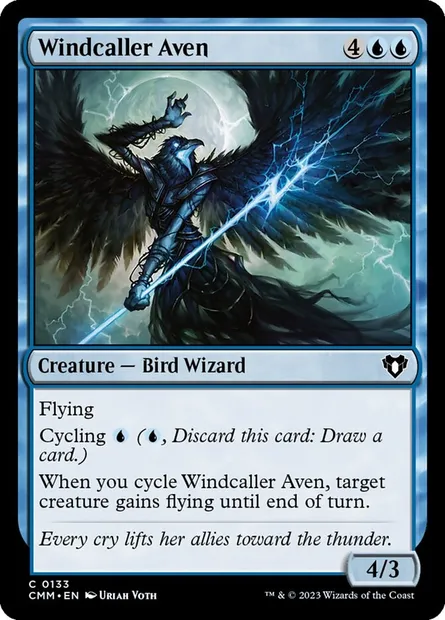 Windcaller Aven, Magic card CMM 133 — Commander Masters set