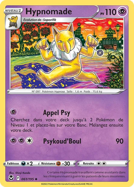 Hypnomade, carte Pokémon SIT 061 — extension Tempête Argentée