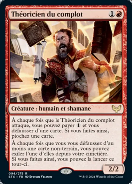 Théoricien du complot, carte Magic STX 94 — extension Strixhaven: l'Académie des Mages
