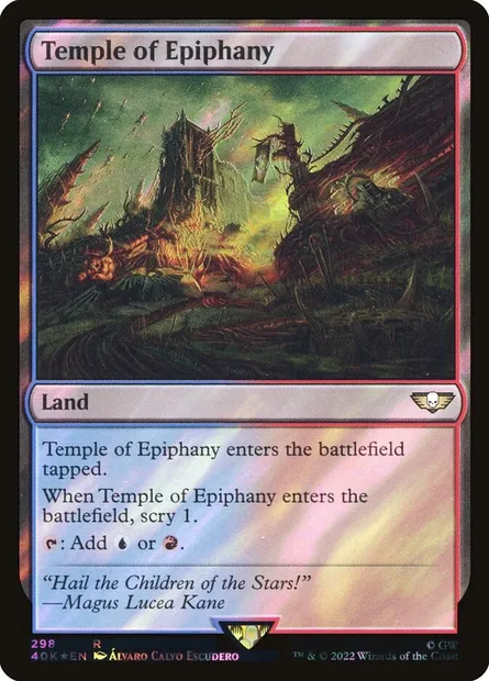 Temple de la révélation, carte Magic 40K 298★ — extension Warhammer 40,000 Commander