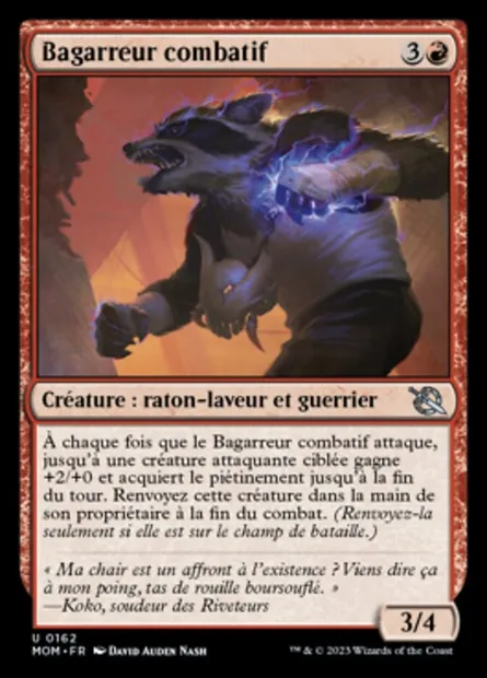 Bagarreur combatif, carte Magic MOM 162 — extension L'invasion des machines