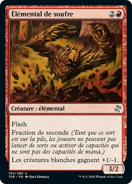 Élémental de soufre, carte Magic TSR 195 — extension Spirale Temporelle Remastered