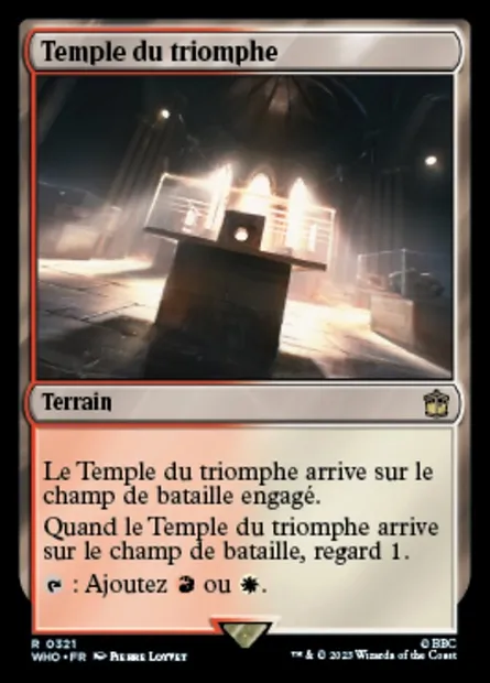 Temple du triomphe, carte Magic WHO 321 — extension Doctor Who