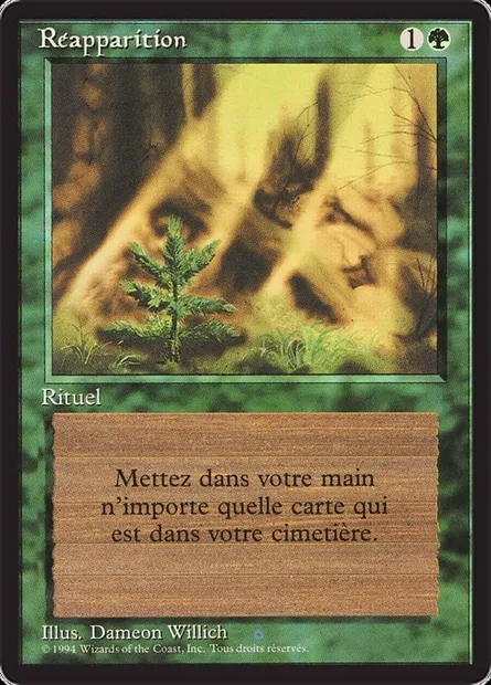 Regrowth, Magic card FBB 214 — Foreign Black Border set