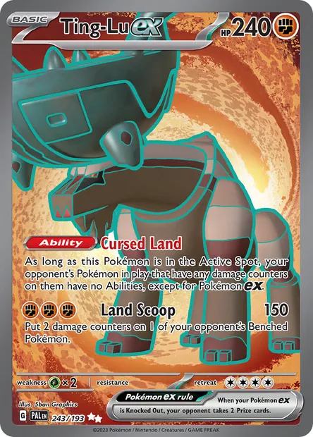 Ting-Lu ex, Pokémon card PAL 243 — Paldea Evolved set