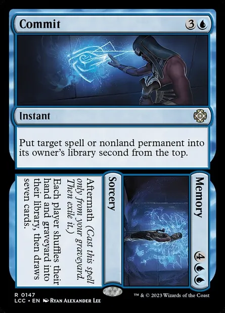 Commit // Memory, Magic card LCC 147 — The Lost Caverns of Ixalan Commander set