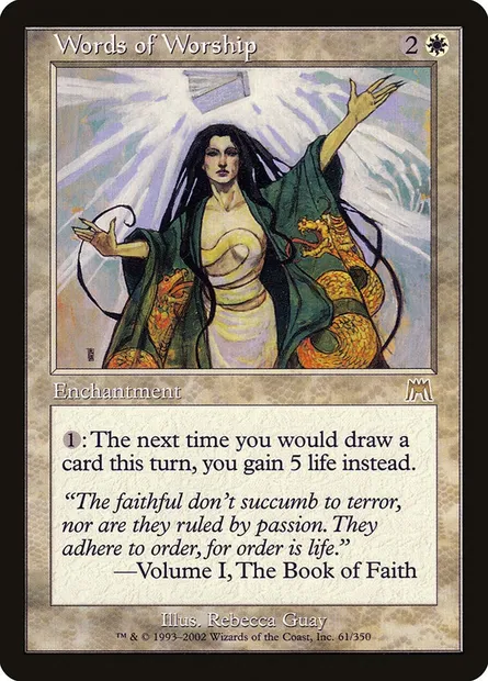 Paroles d'adoration, carte Magic ONS 61 — extension Carnage