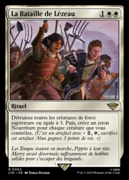 La Bataille de Lèzeau, carte Magic LTR 2 — extension Le Seigneur des Anneaux : chroniques de la Terre du Milieu