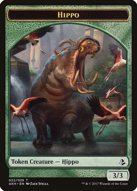 Hippo, Magic card TAKH 22 — Amonkhet Tokens set