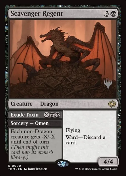 Scavenger Regent // Exude Toxin, Magic card PTDM 90p — Tarkir: Dragonstorm Promos set