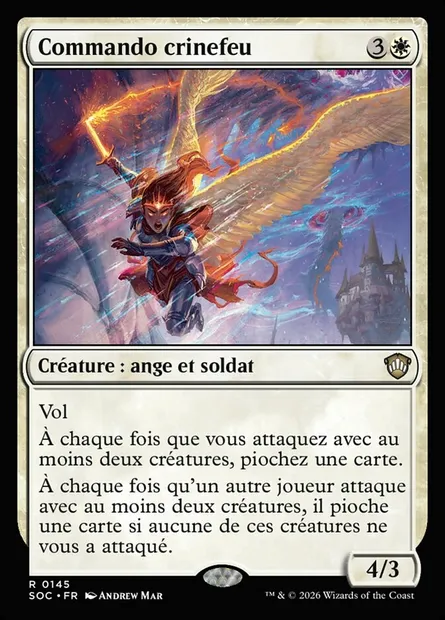 Commando crinefeu, carte Magic SOC 145 — extension Secrets of Strixhaven Commander