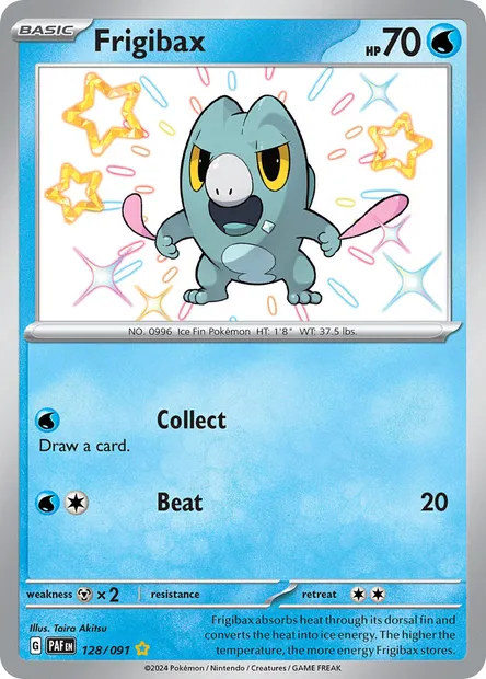 Frigibax, Pokémon card PAF 128 — Paldean Fates set