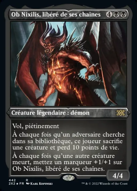 Ob Nixilis, libéré de ses chaînes, carte Magic 2X2 442 — extension Double Masters 2022