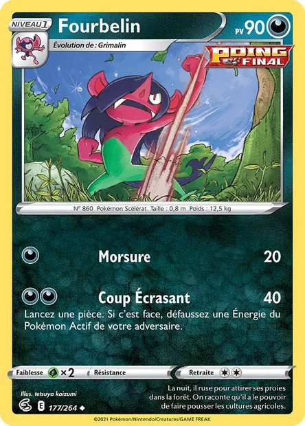 Fourbelin, carte Pokémon FST 177 — extension Poing de Fusion