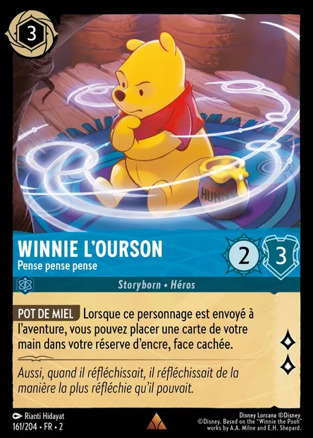 Winnie l'ourson - Pense pense pense, carte Disney Lorcana CH2-161 — extension L'Ascension des Floodborn