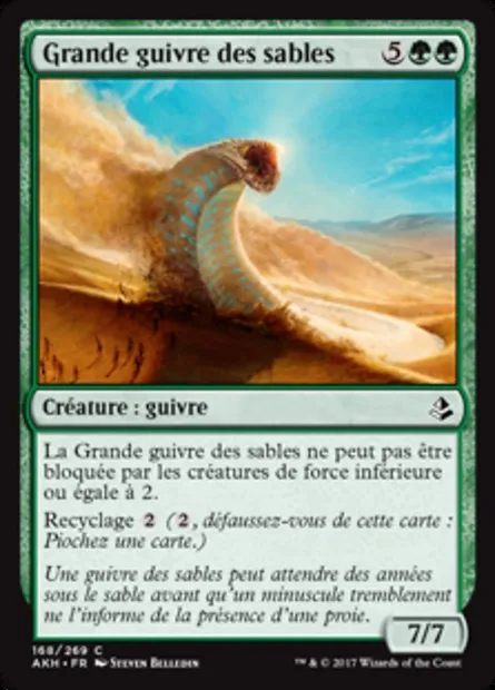 Grande guivre des sables, carte Magic AKH 168 — extension Amonkhet