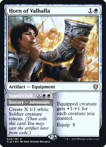 Cor du Valhalla // Appel d'Ysgard, carte Magic PCLB 26s — extension Battle for Baldur's Gate Promos