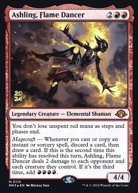 Ashling, Flame Dancer, Magic card PMH3 115s — Modern Horizons 3 Promos set