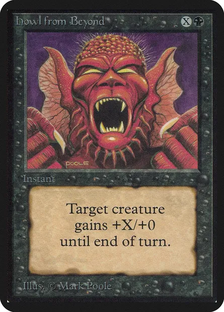 Howl from Beyond, Magic card LEA 111 — Limited Edition Alpha set