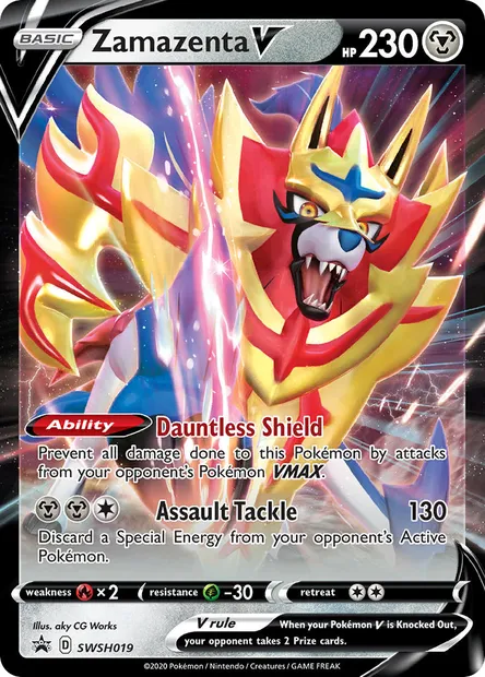 Zamazenta V, Pokémon card SWSH 019 — SWSH Black Star Promos set