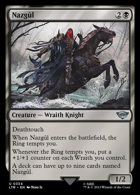 Nazgûl, Magic card LTR 334 — The Lord of the Rings: Tales of Middle-earth set