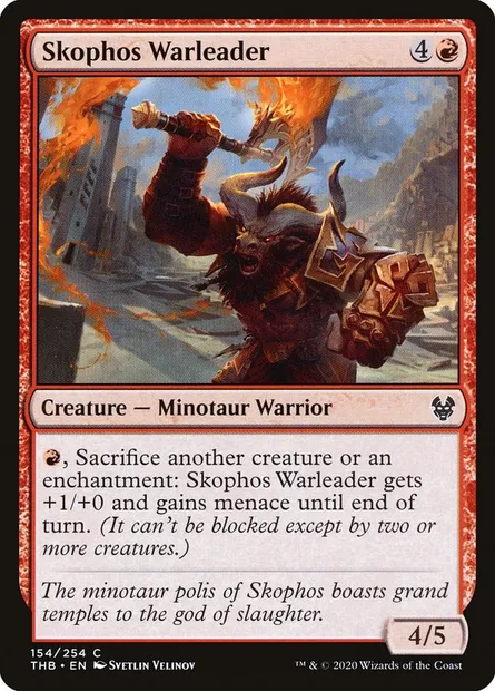 Skophos Warleader, Magic card THB 154 — Theros Beyond Death set