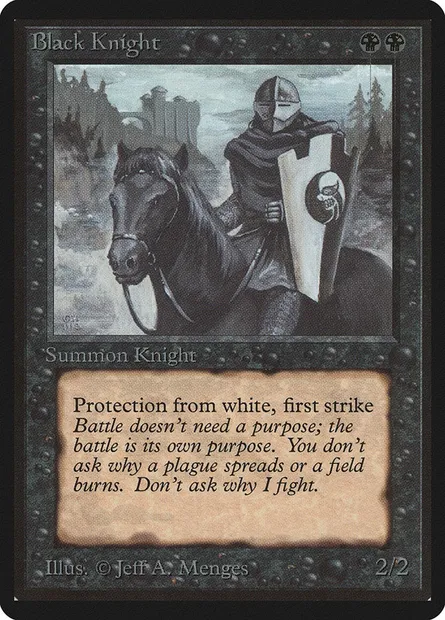Black Knight, Magic card LEB 95 — Limited Edition Beta set