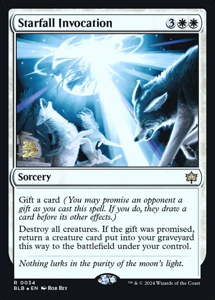 Starfall Invocation, Magic card PBLB 34s — Bloomburrow Promos set