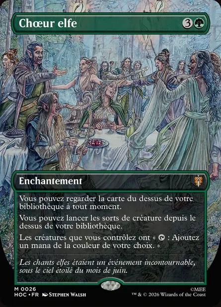 Chœur elfe, carte Magic HOC 26 — extension The Hobbit Eternal