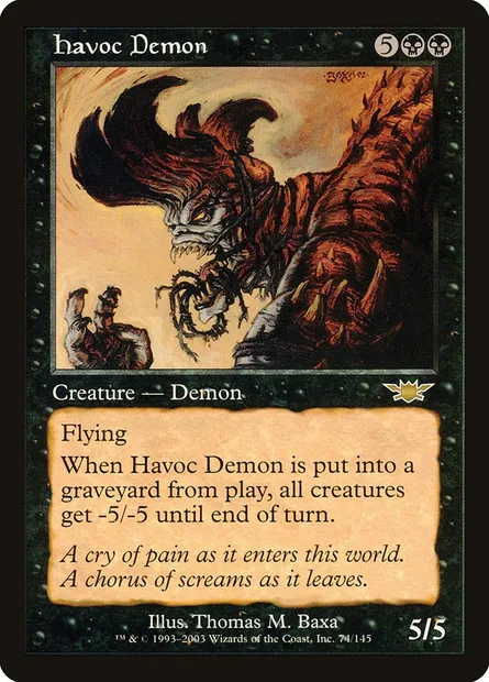 Havoc Demon, Magic card LGN 74 — Legions set
