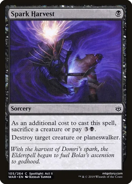 Spark Harvest, Magic card WAR 105 — War of the Spark set