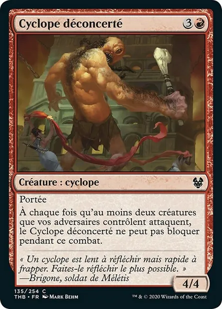 Cyclope déconcerté, carte Magic THB 135 — extension Theros Beyond Death