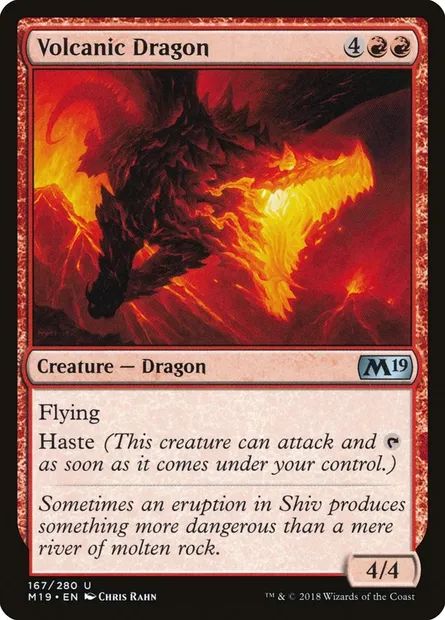 Volcanic Dragon, Magic card M19 167 — Core Set 2019 set