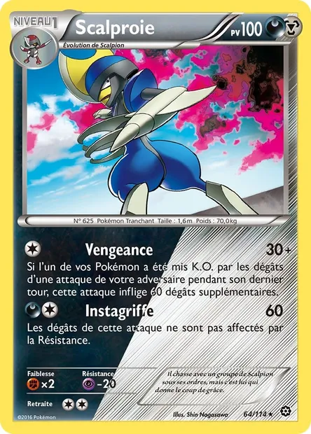 Scalproie, carte Pokémon STS 64 — extension Offensive Vapeur