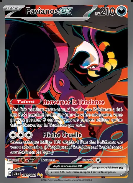 Favianos-ex, carte Pokémon SFA 092 — extension Fable Nébuleuse