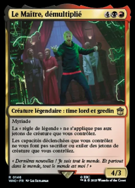 Le Maître, démultiplié, carte Magic WHO 146 — extension Doctor Who