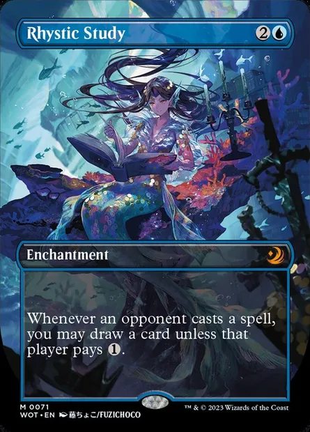 Rhystic Study, Magic card WOT 71 — Wilds of Eldraine: Enchanting Tales set