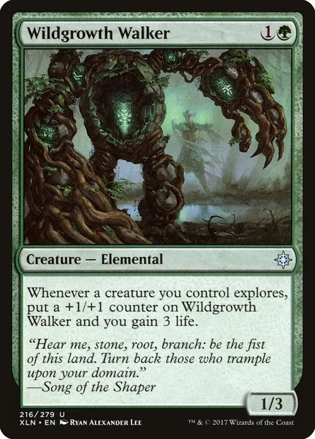 Wildgrowth Walker, Magic card XLN 216 — Ixalan set