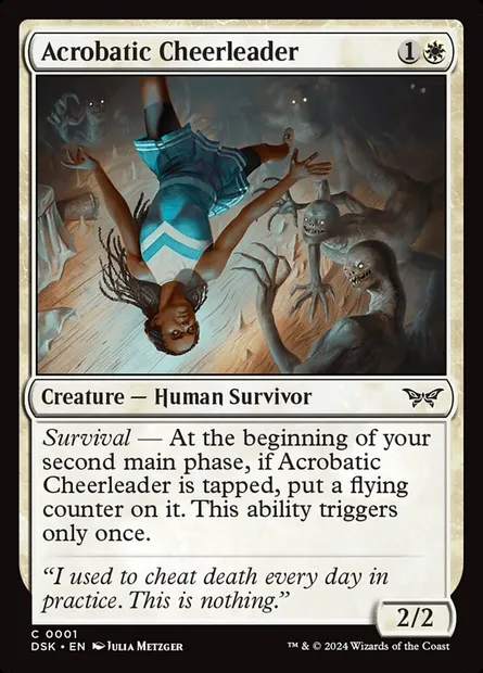 Acrobatic Cheerleader, Magic card DSK 1 — Duskmourn: House of Horror set