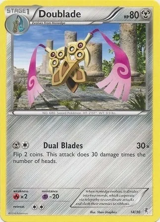 Doublade, Pokémon card TK7A 014 — XY Trainer Kit: Bisharp set