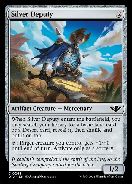 Silver Deputy, Magic card OTJ 248 — Outlaws of Thunder Junction set