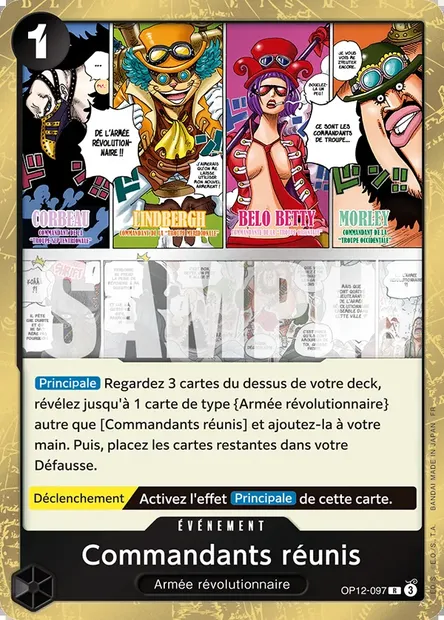 Commandants réunis, carte One Piece OP12-097 — extension L'HÉRITAGE DU MAÎTRE