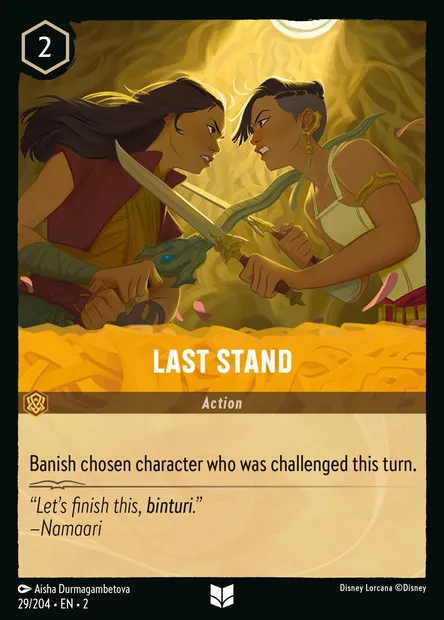 Last Stand, Disney Lorcana card CH2-029 — Rise of the Floodborn set