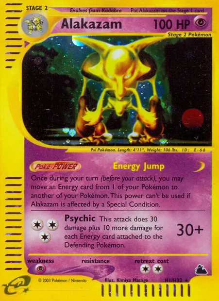Alakazam, carte Pokémon SK H01 — extension Skyridge