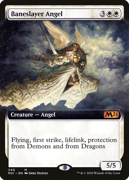 Baneslayer Angel, Magic card M21 340 — Core Set 2021 set