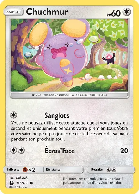 Chuchmur, carte Pokémon CES 116 — extension Tempête Céleste